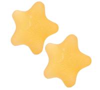 ASAKKURA 2pcs Hand Exerciser Finger Gripper Balls Star Shaped Tpr Material Comfortable Squeeze and Portable Design, Yellow Grip Strengtheners for Everyday Fitness on The Road Use