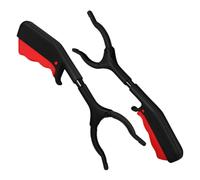 ASAKKURA 2Pcs Hand Grabber Picker Upper with Ergonomic Handle and Precision Teeth Design, Iron and Plastic Trash Reacher Grabber Tool for Seniors Collecting Garbage in Public Areas