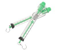 ASAKKURA 2pcs Mechanical Dynamometer Spring Balance 2.5kg Capacity Plastic Cylinder Scale with Hook for Laboratory Measurement and Physics Teaching Equipment Random Color