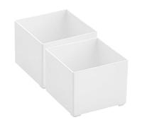 ASAKKURA 2pcs Memo Pad Holder Desk Paperclip Holders for Desk Note Paper Box White Plastic Stylish Eye-catching Organizer for Office and Home