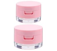 ASAKKURA 2pcs Mini Travel Loose Powder Containers with Mirror, 3g and 5g Refillable Powder Cases with Puff Applicator, Portable Makeup Holders for Women’s Cosmetic Storage