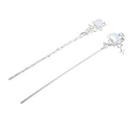 ASAKKURA 2pcs Moon and Star Hairpins Elegant Chinese Hair Accessories for Women Versatile Hair Sticks for Buns Daily Wear Special Occasions Romantic Spirit Unique Design