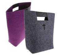 ASAKKURA 2pcs Multi-function Felt Tote Shopping Bag for Bible Carrying with Large Capacity and Stable Material, Reusable Practical Bags Suitable for School and Gym