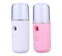 ASAKKURA 2pcs Portable Nano Mist Spray Humidifier for Face Cylindrical Plastic Mini Facial Steamer Hydrating Nano Spray for Daily Skin Care