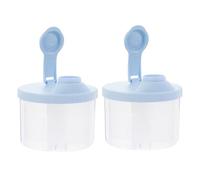 ASAKKURA 2pcs Portable Powder Dispenser with Four Compartment Rotation for Travel and Outdoor Use Leak Storage Container for Formula and Snacks