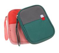 ASAKKURA 2Pcs Portable Small Medicine Bag Travel Medical Storage Pouch for Camping Hiking Backpacking Emergency Use Lightweight Organizer for Home Office Outdoor