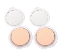 ASAKKURA 2pcs Powder Puff Liquid Foundation Cream Box Cream Case round Portable Plastic Sponge Compact Design Controls Foundation Amount for Daily Use with Puff