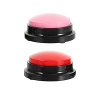 ASAKKURA 2pcs Recordable Buttons for Dogs Pet Supplies Interactive Training Clickers Abs Material Red Pink Louder and Clearer Playback Suitable for Home and School
