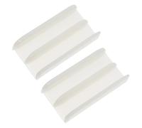 ASAKKURA 2pcs Shower Door Bottom Guide Replacement Shower Glass Part Plastic Guide Rail with 1/2 Inch Slot Resists Mineral Buildup Firm Support Modern Minimalistic Style for Bathroom Use