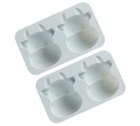 ASAKKURA 2pcs Silicone Calf Shape Baking Molds Fondant Molds Safe Environmentally Friendly Blue Moulds for Friends Who Like Baking at Home Or Professional Cake Shop