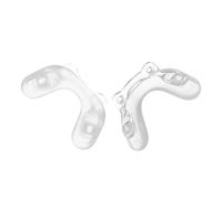 ASAKKURA 2pcs Silicone Nose Pads for Glasses with Double Screw Bridge Design, Non-Slip Soft Eyeglass Nosepads for Curved Frames, Anti-Slip Replacement Nose Grips for Eyewear