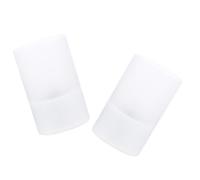 ASAKKURA 2pcs Small Solar Candle Lamps Flameless Round Shaped Lights Solar Powered and Safe to Use White PVC Plastic for Romantic Decorations and Home Ambience