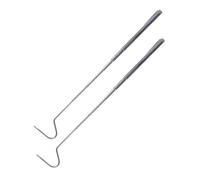 ASAKKURA 2pcs Stainless Steel Snake Hooks Telescopic Grabbers 71cm Reptile Grabbing Tools for Safe Handling of Snakes and Reptiles in Outdoor and Veterinary Use
