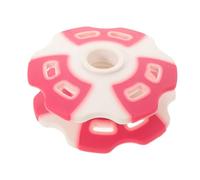 ASAKKURA 2pcs Trekking Pole Mud Baskets round Protector, Pink and White Walking Stick Accessories for Hiking, Skiing, and Outdoor Winter Activities