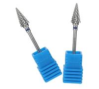 ASAKKURA 2pcs Tungsten Steel Manicure Drill Bits for Nail Polishing and Cuticle Removal Nail File Tools for Home Use and Blue Coarse
