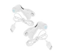 ASAKKURA 2pcs USB Auto Clicker for Smartphone Screen Speed Continuous Finger Tap Simulation Silent Fast Clicker for Live Streaming Gaming Order Grabbing White