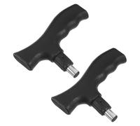 ASAKKURA 2pcs Walking Stick Hand Grips Crutch Handle Nonslip Design Reducing Hand Fatigue Suitable for 22x1.5mm Pole Outdoor Adventures Modern Aesthetic Simple and Elegant Design