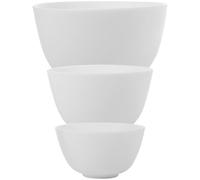 ASAKKURA 3 Pcs Silicone Mixing Bowls White, Reusable Prep and Serve Bowls for Home Spa, Staging Ingredients, Acrylic Painting, DIY Face Mask, Beauty Mixing