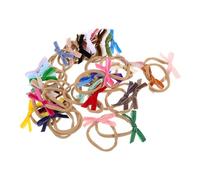 ASAKKURA 32pcs Soft Stretchy Bow Headbands for Newborns and Fluffy Elastic Hair Accessories Options for Comfortable and Nonrestrictive Fit