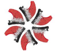 ASAKKURA 3pairs Devil Horns Hair Barrettes Lightweight Halloween Accessories for Boys and Girls Adults Stylish Party Hair Clips for Cosplay Costume and Halloween Celebrations