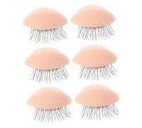 ASAKKURA 3pairs Removable Eyelid Makeup Practice Kit Replacement Lash Extension Eyelids for Grafting Techniques Realistic Silica Gel Mannequin for Training and Cosmetology