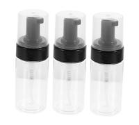 ASAKKURA 3pcs 100ml Foam Bottle Set for Facial Cleanser Travel Dispenser for Cosmetics Black Color for Travel and Daily Use