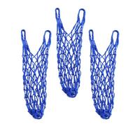 ASAKKURA 3pcs Blue Thickened Slow Feeding Hay Net Bag for Goats Sheep Horses - Sturdy Nylon Hanging Hay Feeder with Large Capacity for Stable and Outdoor Use