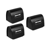 ASAKKURA 3pcs Case Storage Case Iron Material Removable Bottom Protects from Cuts Black Colour Suitable for Salon Barbershop