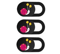 ASAKKURA 3pcs Cute Cartoon Snail Pattern Webcam Cover Slide, Ultra-thin Laptop and Tablet Camera Privacy Protect Cover, Anti-peeping Shield for Online Meetings and Video Calls