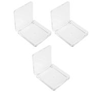 ASAKKURA 3pcs Empty Highlighter Trays Pallette 2.37x2.37x0.43in Single Layer Plastic Versatile Storage Makeup for Professional Makeup Artists and Everyday Users