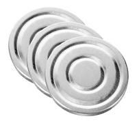 ASAKKURA 3pcs Eyeshadow Pans Eyeshadow Box Liner 38mm Diameter Lightweight Sturdy Aluminum Material Easy to Carry Silver Cosmetic Container for Travel and Daily Life