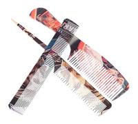 ASAKKURA 3pcs Graffiti Retro Oil Hair Styling Comb Set Fine Tooth Detangle Comb for Women Mens