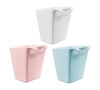 ASAKKURA 3pcs Hanging Cup Holders Trolley Storage Baskets 5.11x4.72x4.32in Pp Plastic Easy to Install Storage Function Kitchen Wall Space Organizer