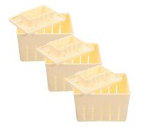 ASAKKURA 3pcs Household Tofu Press Mold with Lid 140x105x95mm Plastic Cheese Press Tool for DIY Tofu and Cheese Making Kitchen Maker for Homemade Soybean Curd