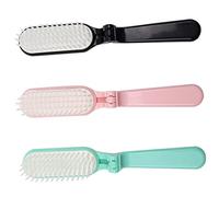 ASAKKURA 3pcs Portable Hair Brush Folding Hair Combs for Women Men Boys and Girls Travel Detangler Brush