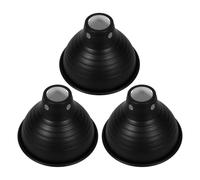ASAKKURA 3pcs Reptile Heat Lamp Lampshade 5.5 Inch Insulation Cover with Black Exterior White Interior for Reptile Heating Enclosure and Turtle Basking Lamp