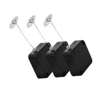 ASAKKURA 3Pcs Retractable Anti Theft Cable Lock with Automatic Reel Wire Rope for Tv DVD Remote Control Security Compact 1.69In Size Cord Management
