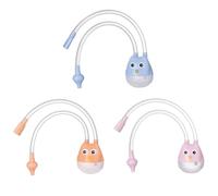 ASAKKURA 3pcs Silicone Nose Suction Snots Cleaners Anti-Reflux Mucus Remover for Newborns, Soft Material for Safe Nasal Hygiene