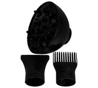 ASAKKURA 3pcs Universal Hair Dryer Attachments Set Plastic Diffuser Hood Concentrator Nozzle Comb Nozzle for Travel and Styling
