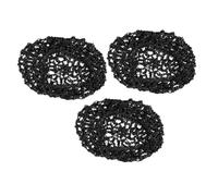 ASAKKURA 3pcs Women's Soft Rayon Hair Net Crochet Cap Mesh Head Wrap for Sleeping Bun Net