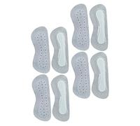 ASAKKURA 4 Pairs Cow Leather Anti-wear Heel Pads with Double-Sided Tape Soft Skin-Friendly Foot Cushions for Blister Prevention Shoe Suitable for Heels Flats Boots Grey