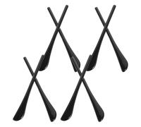 ASAKKURA 4 Pairs Plastic Eyeglass Replacement Temples with Enhanced Stability and Comfortable Wear, Classic Black Design for Commuting and Study, Anti-slip Glasses Temple Tips
