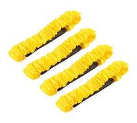 ASAKKURA 4 Pcs Elastic Three Legged Race Bands for Two Players, Bright Yellow Leg Race Straps for Field Day Games, Teamwork Training and Parent Interaction