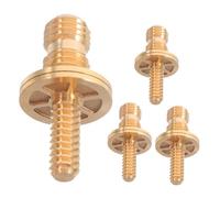 ASAKKURA 4pcs Billiard Cue Screws Pool Tip Joint Golden Brass Versatile Compatibility Enhanced Playing Comfort for Competitive Matches