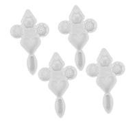 ASAKKURA 4pcs Hand Press Moon Cake Press Molds with Decorative Patterns Reusable Traditional Dessert Molds for Chinese Pastries Bean Paste Cake DIY Baking Tools for Festive and Everyday Use