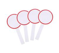 ASAKKURA 4Pcs Handheld Score Boards Dry Erase Paddles for Voting Scoring and Judging Portable Single-sided Whiteboard with Stable Structure for Competitions and Meetings