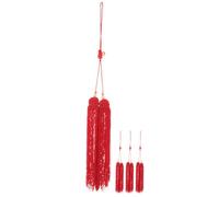 ASAKKURA 4pcs Hanging Tassel Chinese Sword Tassel Red Cloth Vibrant Decor Versatile Application Enhances Visual Appeal Martial Arts Fitness Tai Chi Sword Training