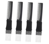 ASAKKURA 4pcs Multifunctional Steel Needle Tail Comb Durable Hair Styling Tool for Barbershop and Home Use for Various Hair Styles Lightweight and Easy to Carry