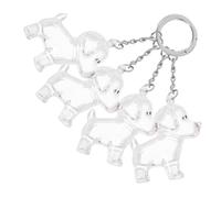 ASAKKURA 4pcs Pet Hair Memorial Keychain Set with Advanced Sealing, Eggshaped Abs Material, Easy to Carry Portable Dog Hair Holder Charm for Purse Or Bag Decoration