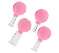ASAKKURA 4pcs Portable Cupping Device Set Flexible Rubber Suction Cups for Body Facial Massage Home Cupping Supplies for Relief Muscle Convenient Easy to Use